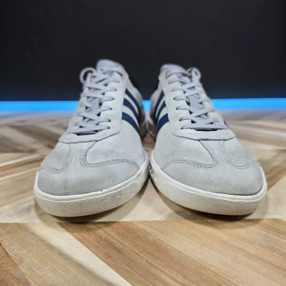 Adidas Originals Hamburg Low Grey Collegiate Navy BB5298 Suede Men's Size 11.5